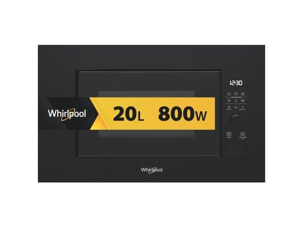 Whirlpool WMF200G NB, Kiinteä, Grillimikroaaltouuni, 20 L, 800 W, Sisäänrakennettu näyttö, Rotaatio, Kosketus