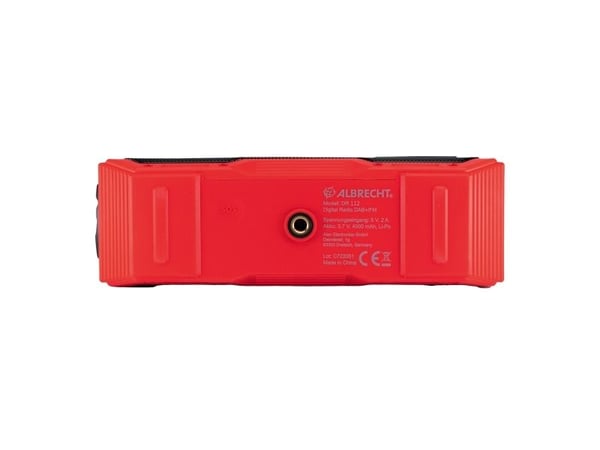 Albrecht DR 112, Digitaalinen, DAB+, FM, 5 W, LED, USB Type-C, Musta, Punainen