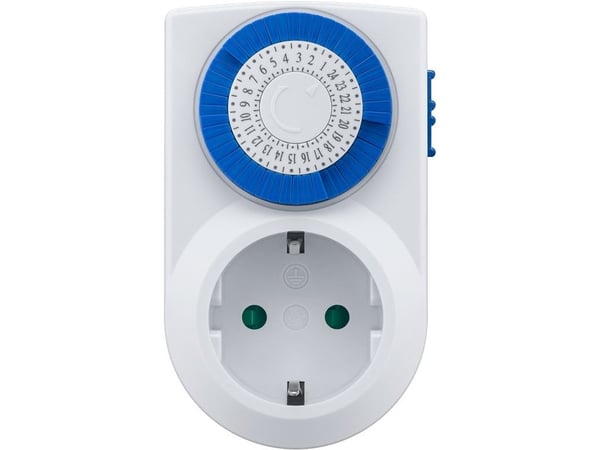 Goobay 59038, Päivittäinen ajastin, Valkoinen, Rotaatio, 30 min, IP20, WEEE, GS: TÜV Süd