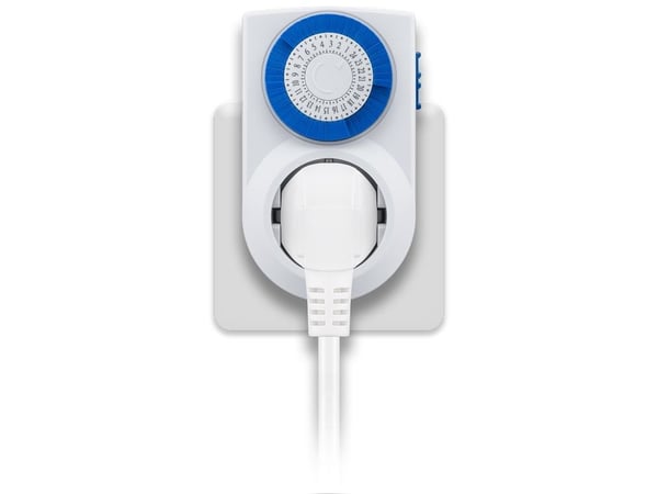 Goobay 59038, Päivittäinen ajastin, Valkoinen, Rotaatio, 30 min, IP20, WEEE, GS: TÜV Süd