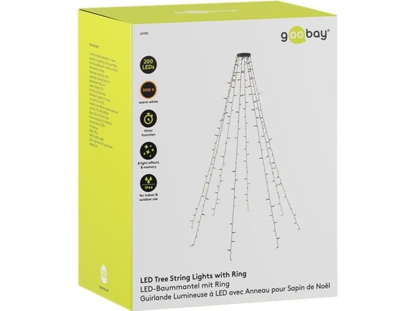 Goobay 60385, Fairy lights, Musta, Vihreä, Kupari, Muovi, IP44, III, 6 h