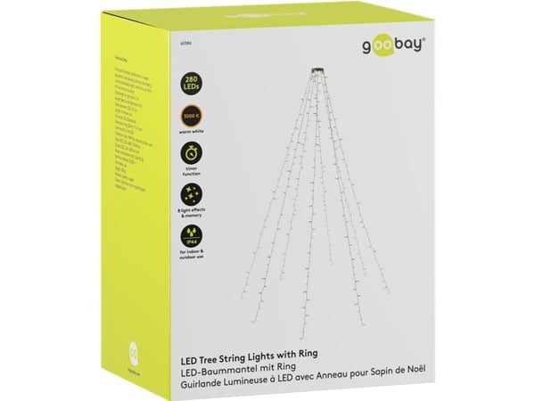 Goobay 60386, Fairy lights, Musta, Vihreä, Kupari, Muovi, IP44, II, 6 h