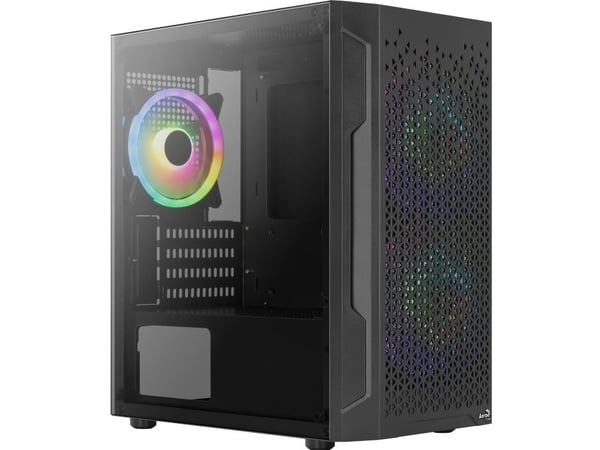 Aerocool Trinity Mini, Mini Tower, PC, Sort, Micro ATX, Mini-ITX, ABS, SPCC, 15,8 cm