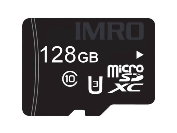 IMRO MICROSDXC 10/128 GB UHS-3 ADP-minnekort, 128 GB, MicroSDXC, Klasse 10, Klasse 3 (U3)