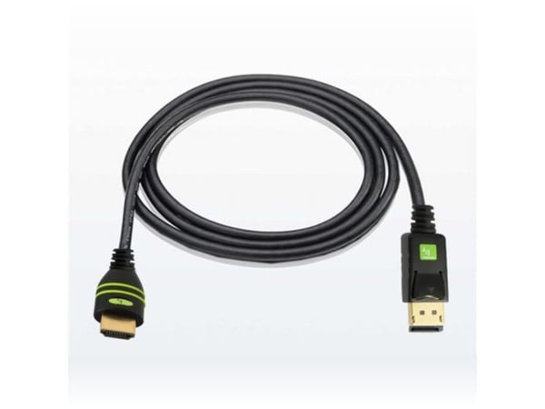 TECHly ICOC DSP-H-020 - Adapterkabel - DisplayPort hane till HDMI hane - 2 m - skärmad - svart