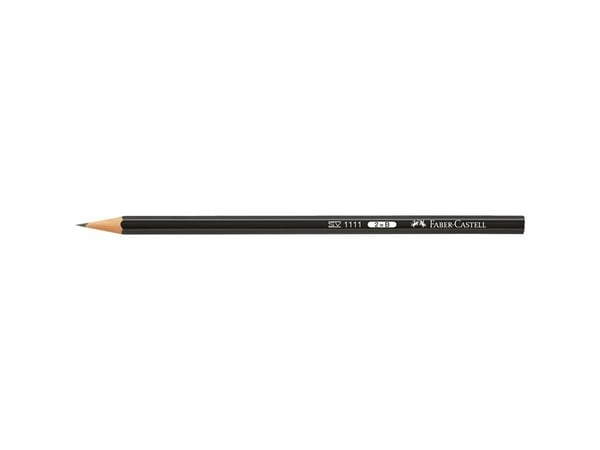 Faber-Castell 1111 2B, 2B, Musta, Kahdeksankulmainen