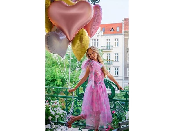 PartyDeco FB141-008, Lekeballong, Folie, Hvit, Monokromatisk, Hjerte (form), Gutt/Jente