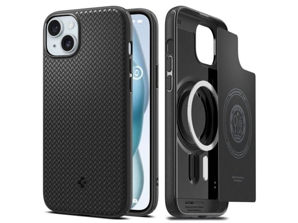 Spigen Mag Armor, Suojus, Apple, iPhone 15 Plus, 17 cm (6.7"), Musta