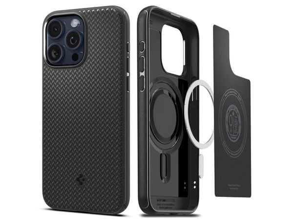 Spigen ACS06736, Mobilskal, Apple, iPhone 15 Pro, 15,5 cm (6.1"), Svart