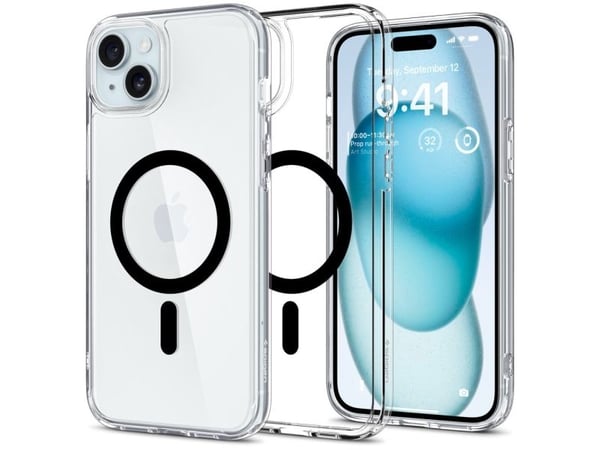 Spigen ACS06803, Mobilskal, Apple, 15,5 cm (6.1"), Svart, Transparent