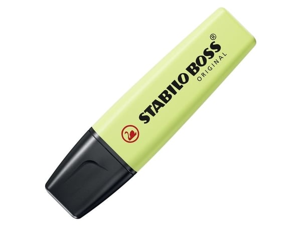 Överstrykningspenna, Stabilo Boss Original, pastell, mixade färger, förp. om 4 st