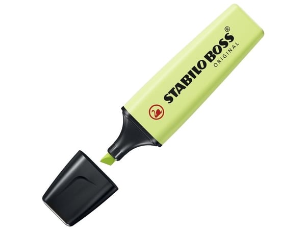 Överstrykningspenna, Stabilo Boss Original, pastell, mixade färger, förp. om 4 st