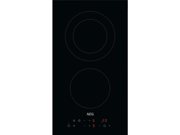 AEG HRB32310CB, svart, inbyggd, 29 cm, keramik, keramik, 2 zon(er)