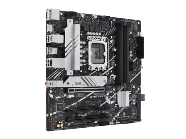 ASUS PRIME B760M-A D4-CSM - Hovedkort - micro ATX - LGA1700-sokkel - B760 Chipset - USB-C 3.2 Gen 1, USB 3.2 Gen 2, USB 3.2 Gen 1 - 2.5 Gigabit LAN...