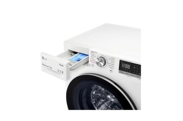LG Serie V5 F2DV5S7S1E - Vaskemaskin/tørker - Wi-Fi - bredde: 60 cm - dybde: 53.5 cm - høyde: 85 cm - frontileggelse - 7 kg - 1200 rpm - hvit