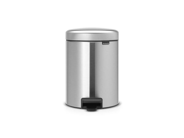 Brabantia 112102, 5 L, Pyöreä, Ruostumaton teräs, Muovi, Poljin, 20,6 cm