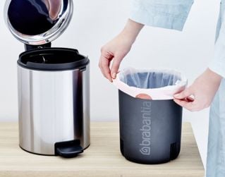 Brabantia 112102, 5 L, Pyöreä, Ruostumaton teräs, Muovi, Poljin, 20,6 cm