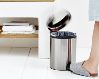 Brabantia 112102, 5 L, Pyöreä, Ruostumaton teräs, Muovi, Poljin, 20,6 cm