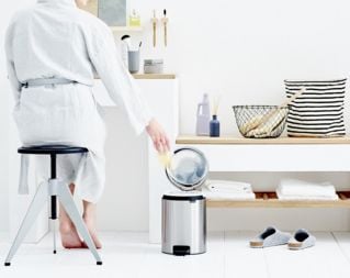 Brabantia 112102, 5 L, Pyöreä, Ruostumaton teräs, Muovi, Poljin, 20,6 cm