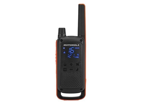 Motorola Talkabout T82 - Bærbar - toveis radio - PMR - 446 MHz - 16-kanalers - svart, oransje (en pakke 2)