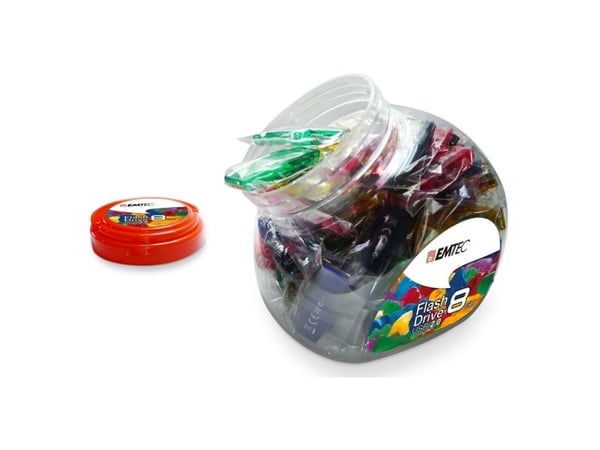Emtec C410 Color Mix - Candy Jar 2.0, 32 GB, USB A-tyyppi, 2.0, 15 MB/s, Suojus, Monivärinen