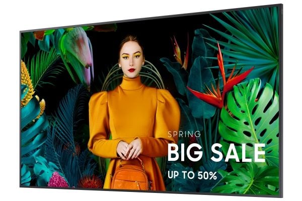 Samsung QH65C, Digitaalinen litteä infotaulu, 165,1 cm (65"), LCD, 3840 x 2160 pikseliä, Wi-Fi, 24/7