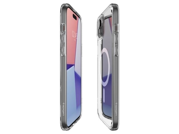 Spigen ACS06802, Mobilskal, Apple, iPhone 15, 15,5 cm (6.1"), Transparent, Vit