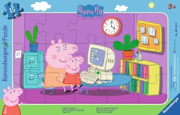Ravensburger Peppa In Front Of The Computer - 15 brikker