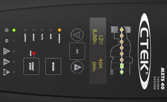 Ctek MXTS 40, 12 V, IP20, Sort, 1,3 kg, 3 A