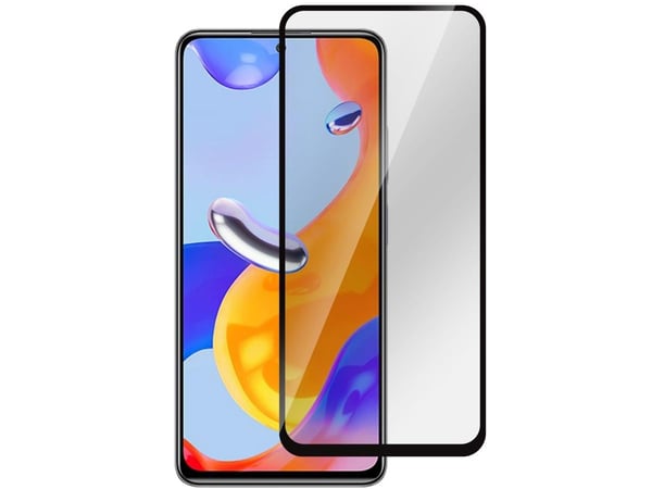 eSTUFF Titan Shield - Skärmskydd för mobiltelefon - helt fodral - glas - ramfärg svart - för Xiaomi Redmi Note 10