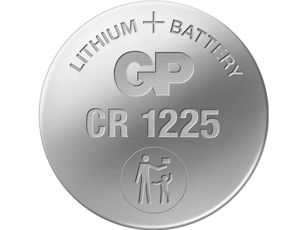 GP litiumknappcellsbatteri CR1225 3V, blister 1-pack