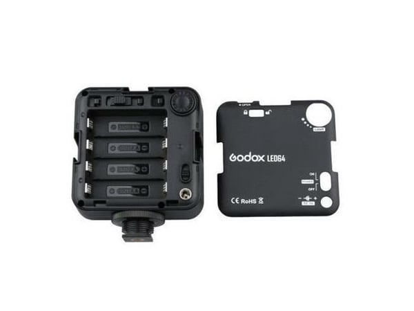 Godox LED64, Makroblits, Sort, Universal, 5500 K, 4,5 W, Batteridrevet