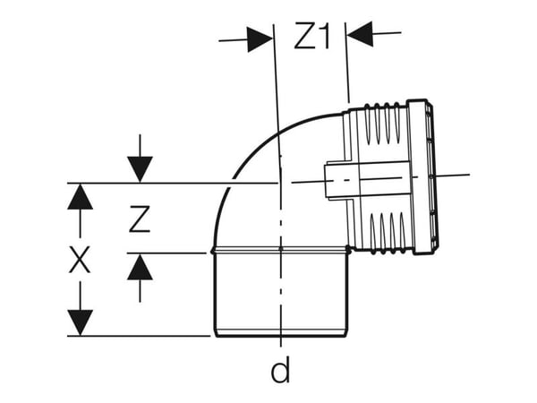 Geberit 390.524.14.1, 87,5°, 60 mm