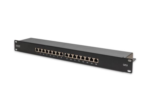 Digitus DN-91616S-B, IEEE 802.3af, IEEE 802.3at, RJ-45, Gull, 26/22, 30 N, Rackmontering
