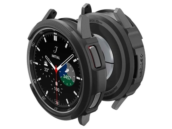Spigen Liquid Air, Ask, Smartwatch, Svart, Samsung, Galaxy Watch 6 Classic (43mm), Termoplastisk polyuretan (TPU)