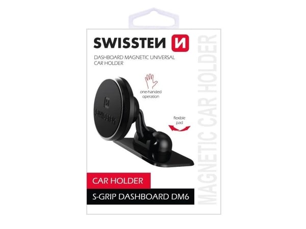 Swissten PDPSW211H, Matkapuhelin/älypuhelin, Aktiivinen teline, Auto, Musta