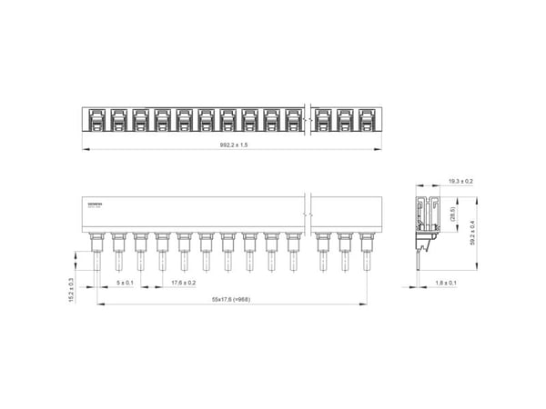 Siemens 5ST3705-3HG 5ST37053HG tappikisko 1 kpl