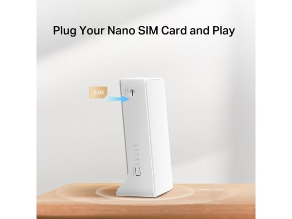 Mercusys MB110-4G, Wi-Fi 4 (802.11n), Singel-band (2,4 GHz), Nätverksansluten (Ethernet), 4G, Vit, Desktop router