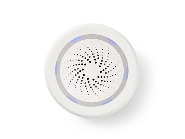 Nedis WIFISI10CWT, Trådlös siren, inomhus, 85 dB, Vit