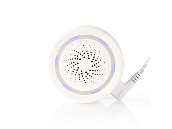Nedis WIFISI10CWT, Trådlös siren, inomhus, 85 dB, Vit