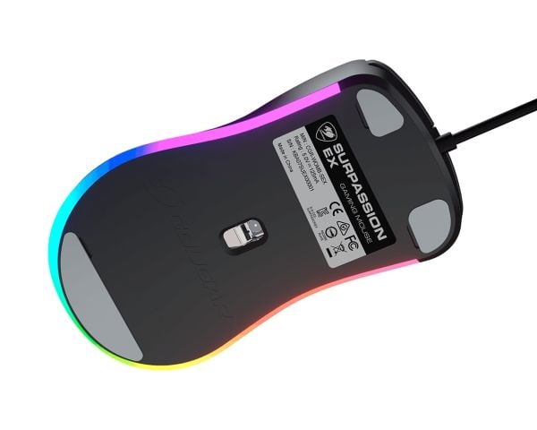 Cougar 3MSEXWOMB.0001, Oikeakätinen, Optinen, USB A-tyyppi, 6400 DPI, Musta