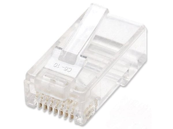 Techly Modulaarinen pistoke, RJ45, 8P8C, Cat5e, UTP, johdolla, purkki, 100 kpl (028900)