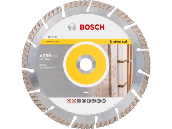 Bosch 2 608 615 059, levyleikkuri, Kivi, Kalkki, Tiili, Hiekkakivi, Betoni, Kova betoni, 12,5 cm, Bosch, Tasainen keskiosa, 2,22 cm