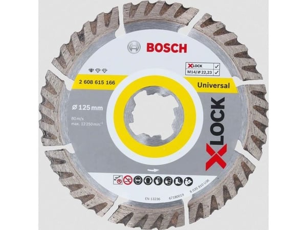 Bosch X-LOCK diamantskæreskive universal, 125 x 22,23 mm