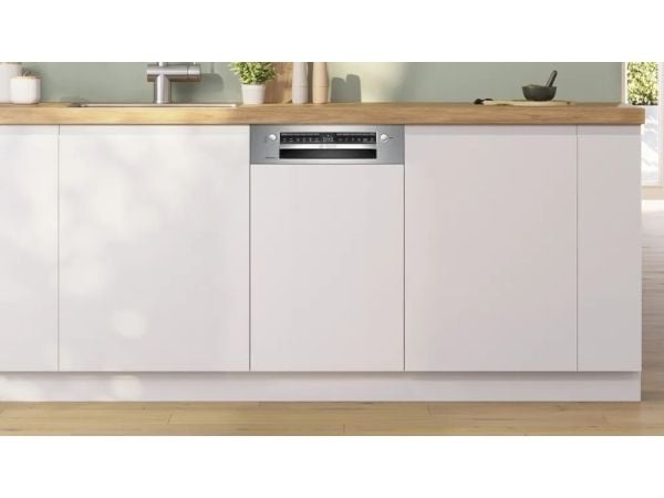 Bosch Serie 4 SPI4HMS49E, Halvveis innebygget, Slimline (45 cm), Svart, Rustfritt stål, Knapper, 1,75 m, 1,65 m