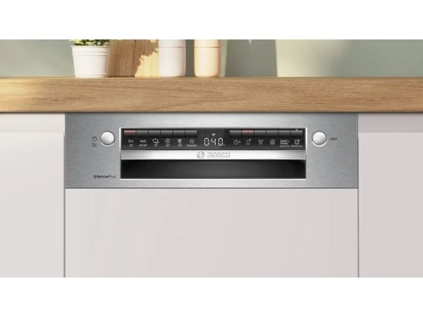 Bosch Serie 4 SPI4HMS49E, Halvveis innebygget, Slimline (45 cm), Svart, Rustfritt stål, Knapper, 1,75 m, 1,65 m