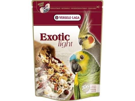Versele-Laga Parrots Exotic Light Mix 750g, Frön, 750 g, Parrot, Vitamin A, Vitamin D3, Vitamin E, Protein 14%, fat content 16.50%, crude fiber 13....