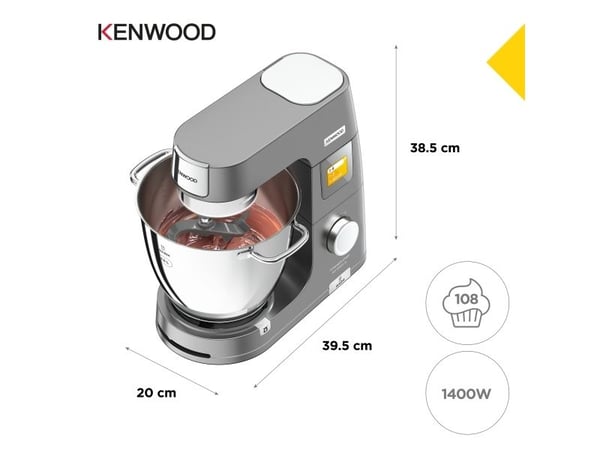 Kenwood Titanium Chef Patissier XL KWL90.244SI - Kjøkkenmaskin - 1400 W - sølv