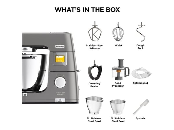 Kenwood Titanium Chef Patissier XL KWL90.244SI - Kjøkkenmaskin - 1400 W - sølv