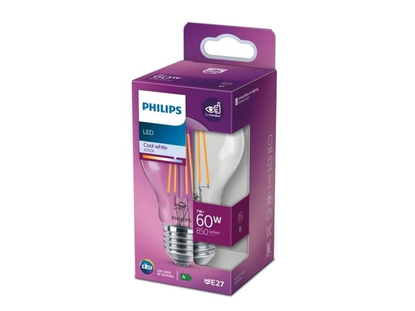 Philips 8718699784003, 7 W, 60 W, E27, 850 lm, 15000 h, Neutraali valkoinen